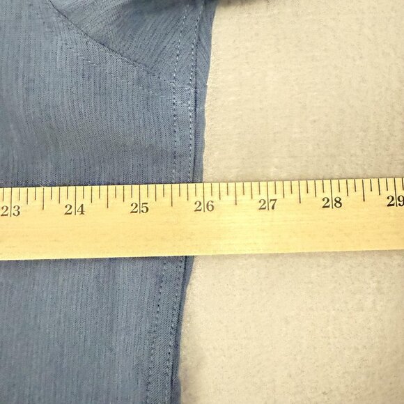 Hi-Tec Shirt Men's 2XL Blue Short Sleeve Button Front Mesh Lined Chest Pockets - Picture 10 of 11